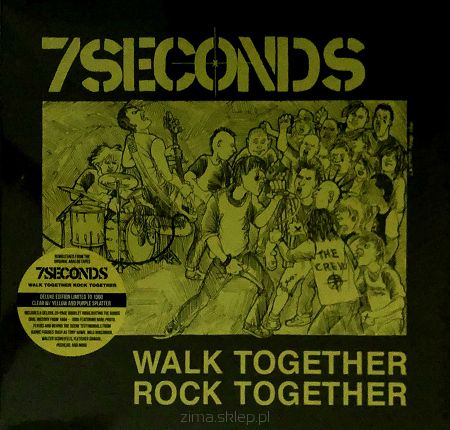 7 SECONDS  Walk Together, Rock Together (clear, ywllow and purple splatter)