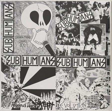 SUBHUMANS   EP-LP (pinwheel black ice & red splatter winyl)